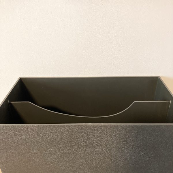 Donker grijze lp opberg box voor circa 50 platen