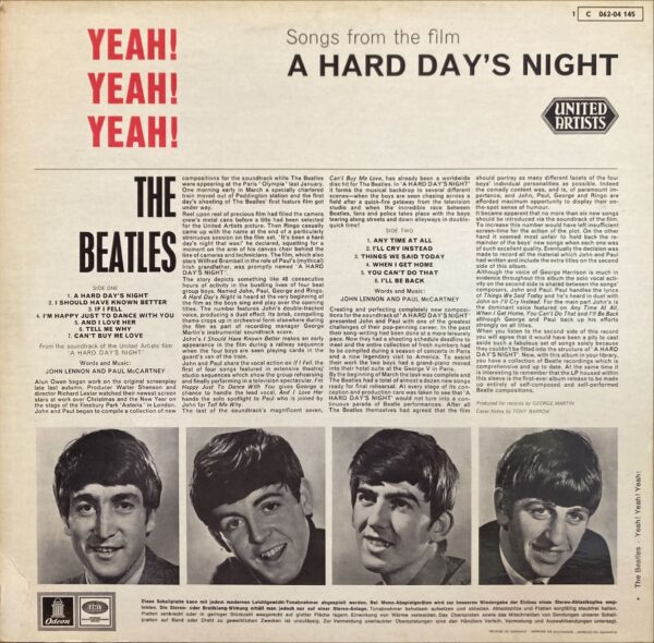 Beatles, The - Yeah! Yeah! Yeah! - A Hard Day's Night - Originals From The United Artists' Picture