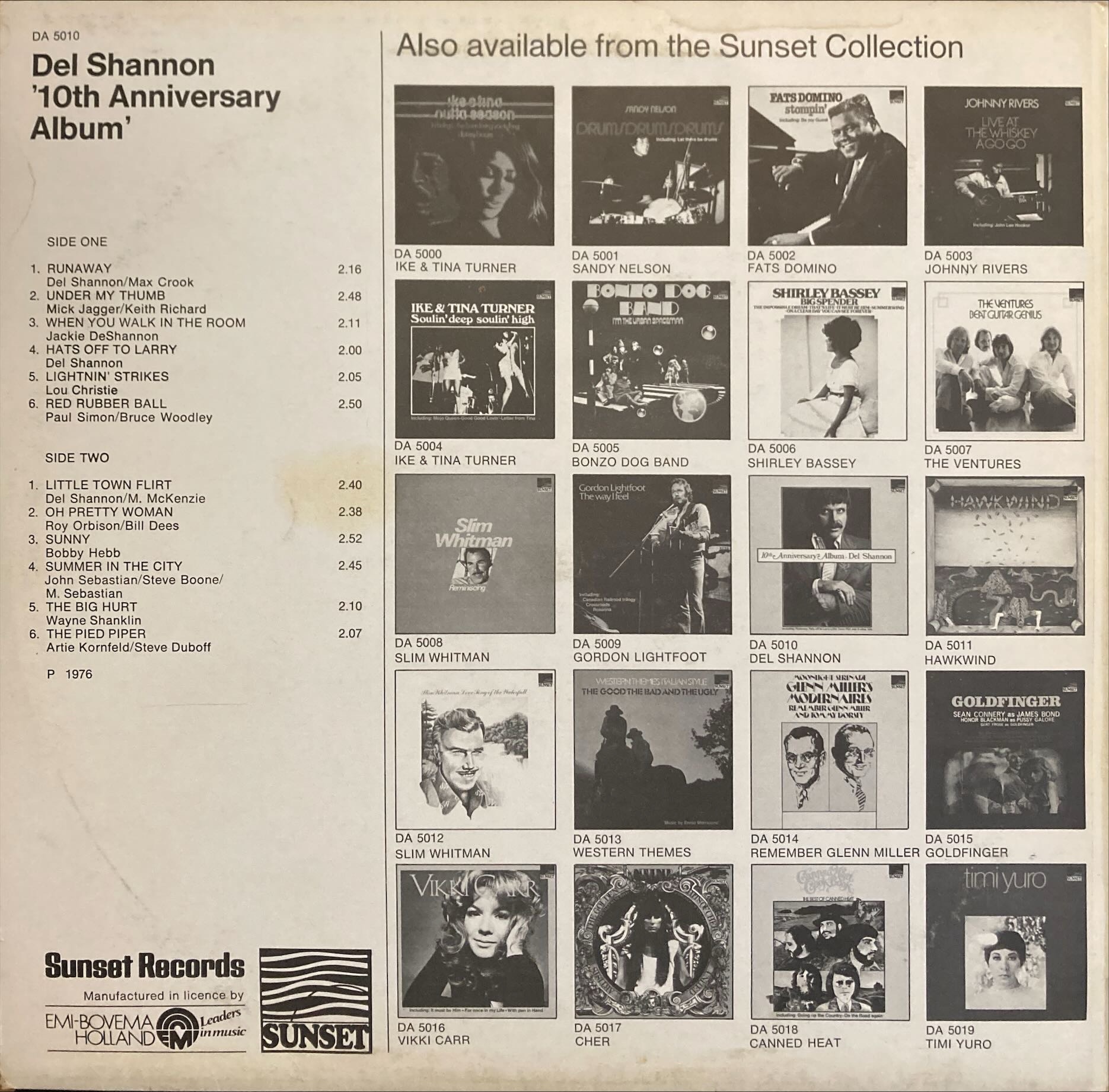 Del Shannon - 10th Anniversary Album