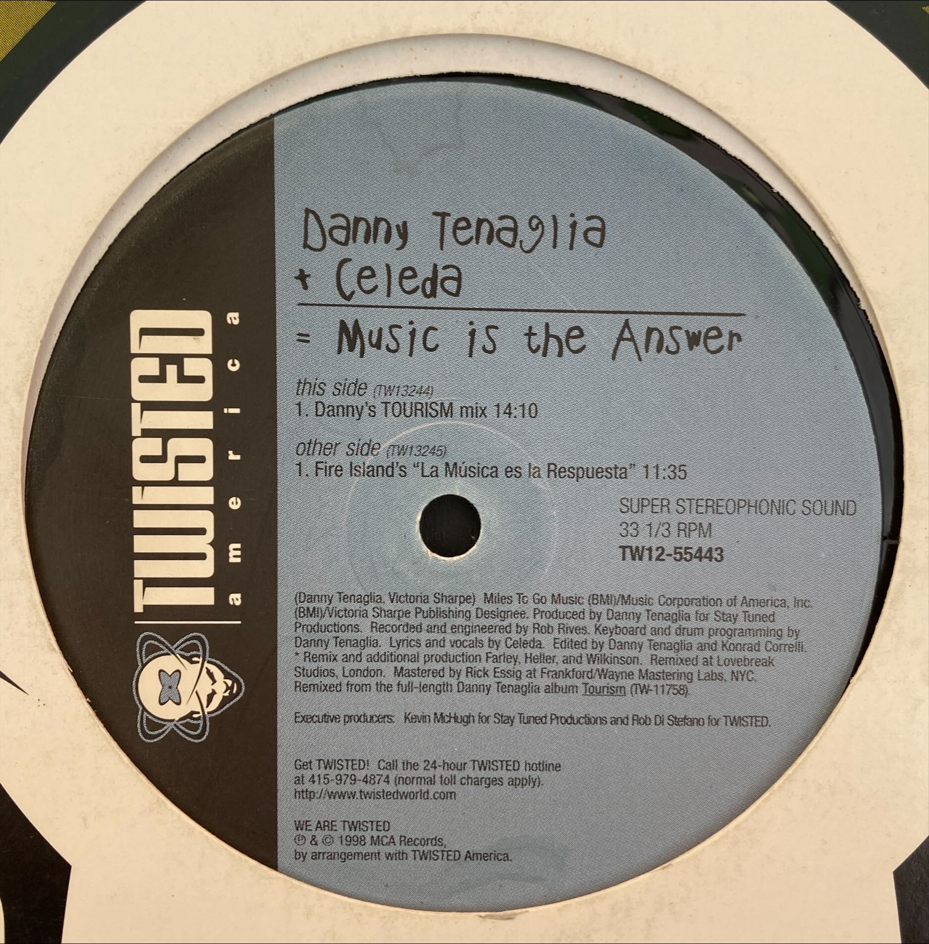 Danny Tenaglia + Celeda - Music Is The Answer (Dancin' And Prancin')