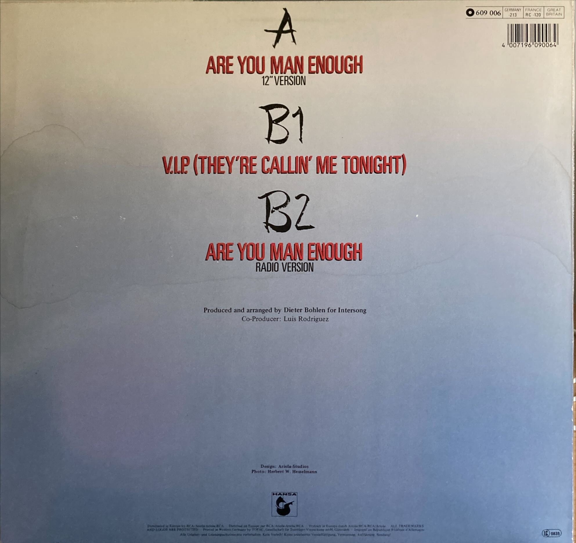 C.C. Catch - Are You Man Enough (Long Version - Muscle Mix)