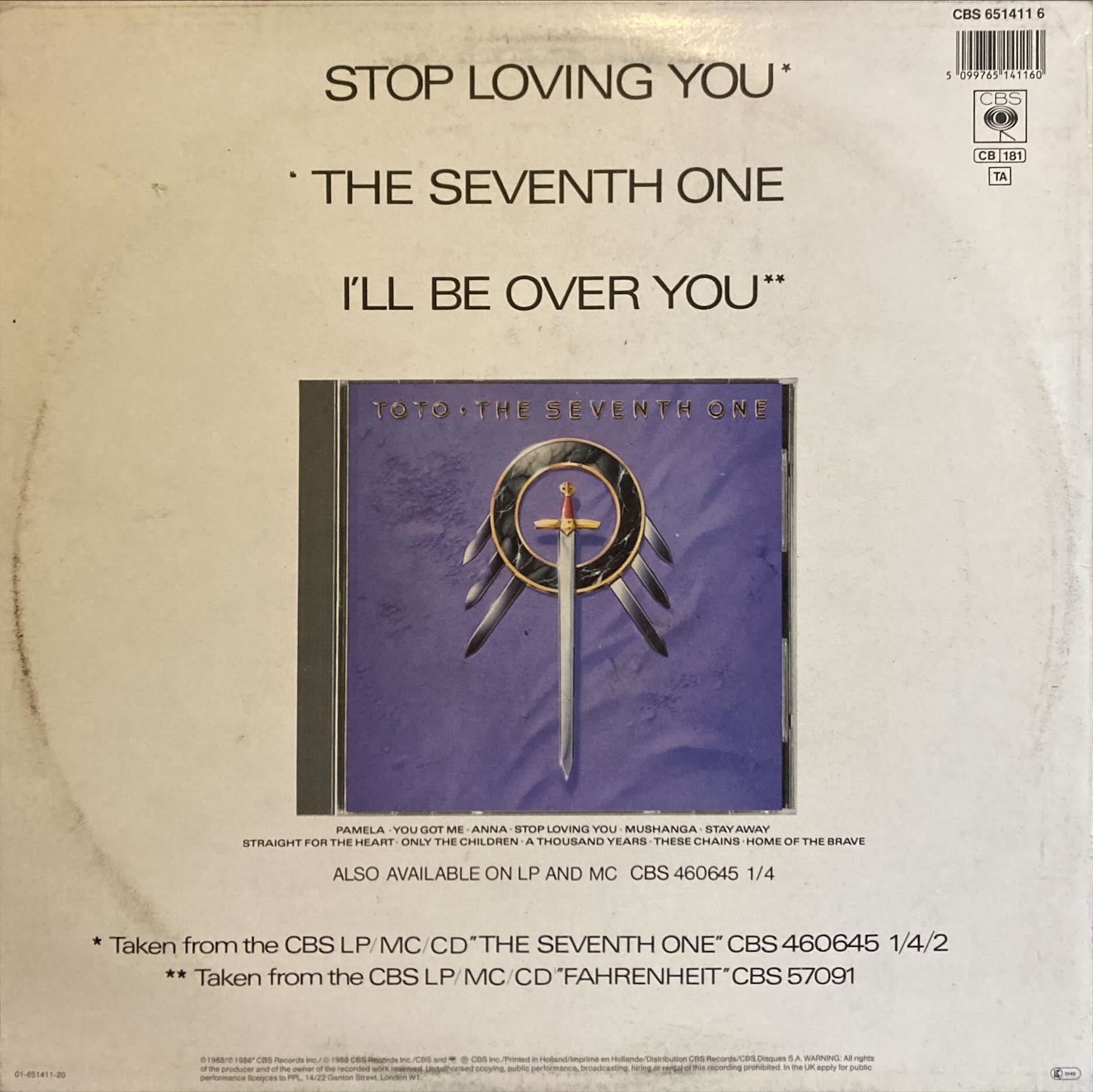 Toto - Stop Loving You