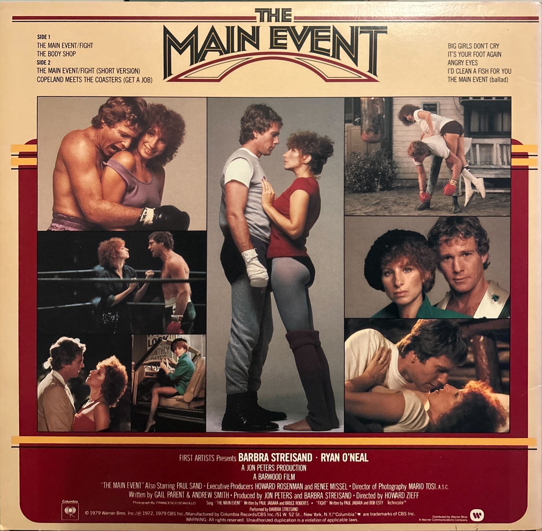 Barbra Streisand - Main Event, The (A Glove Story) (Music From The Original Motion Picture Soundtrack)