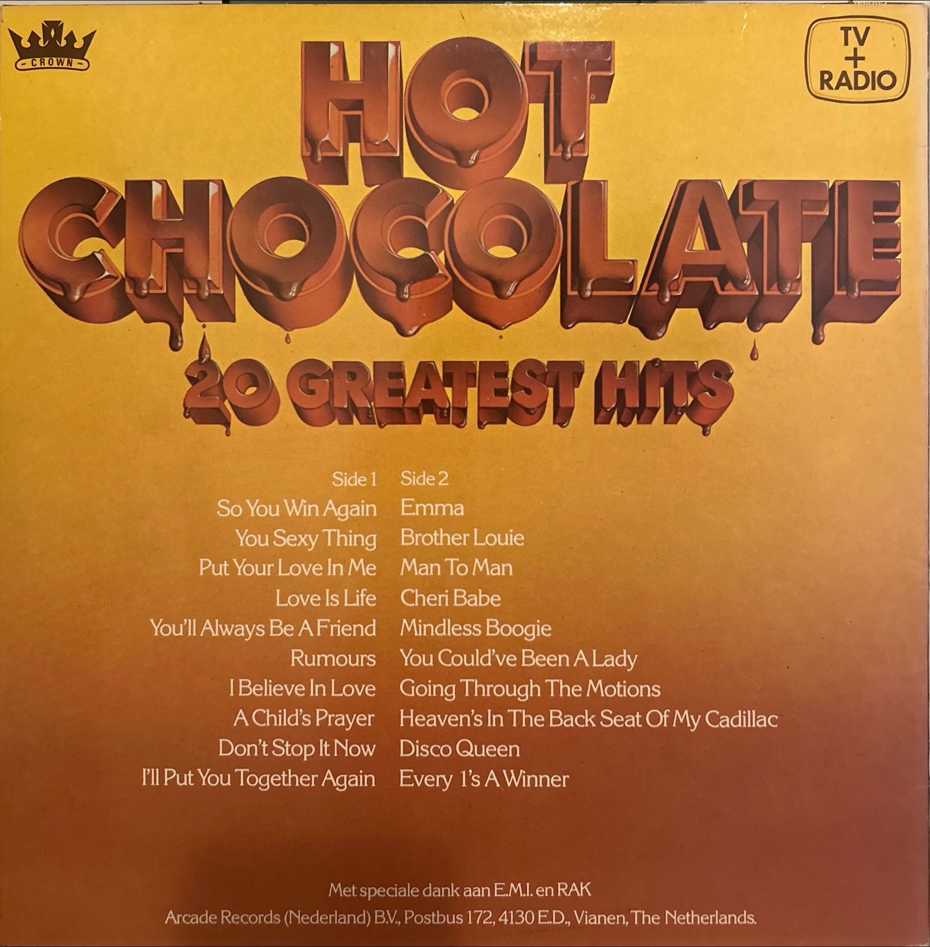 Hot Chocolate - 20 Greatest Hits
