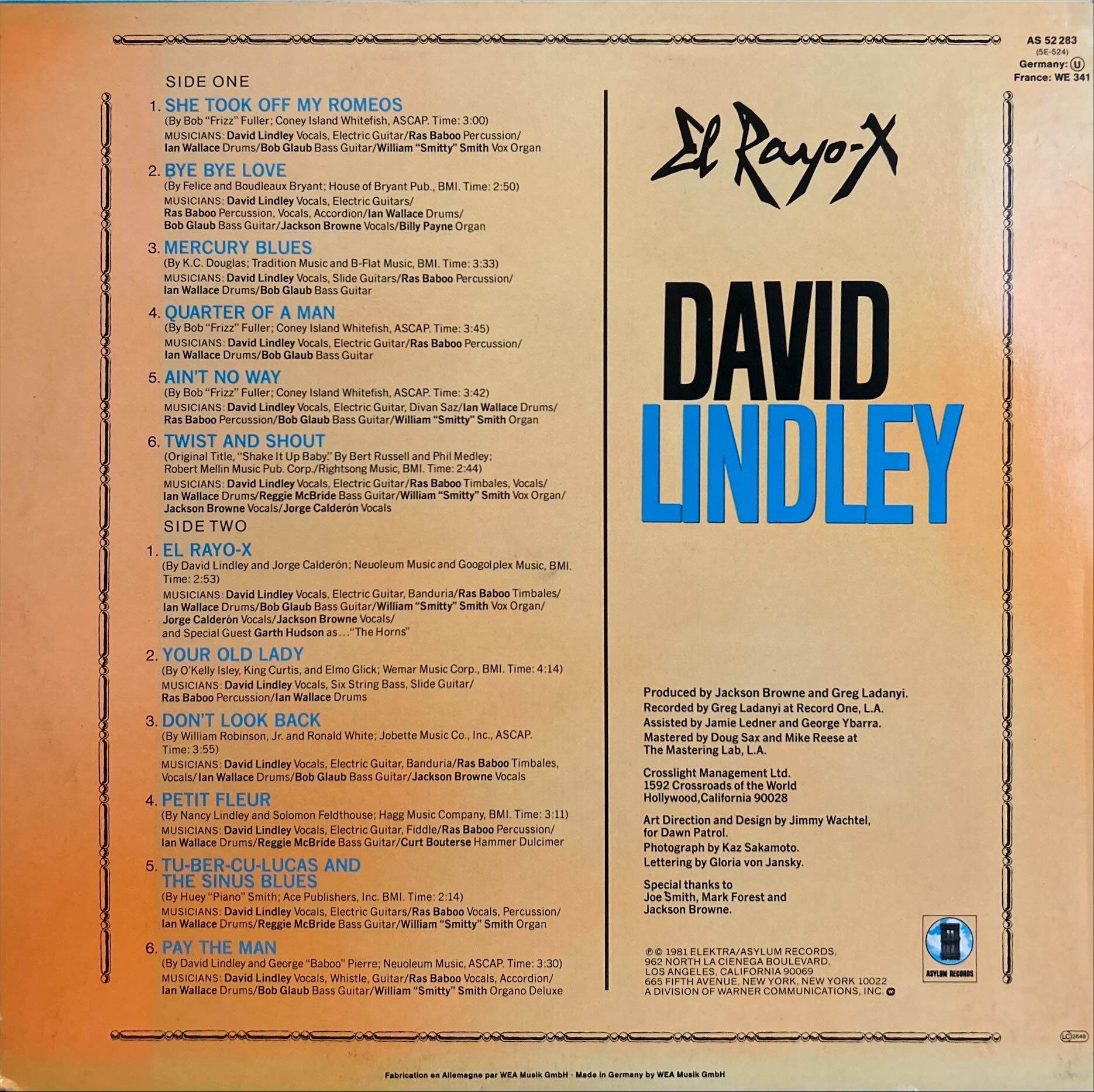 David Lindley - Rayo-X, El