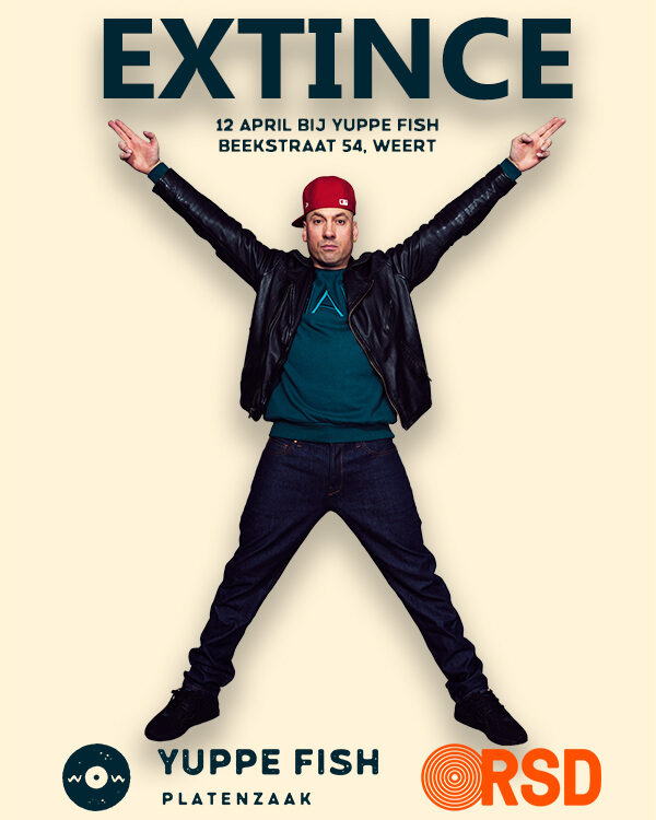 Extince record stor day 2025 - 12 april - beekstraat 54 weert - Cwartier - WarenHuis Concptstore - Yuppe Fish Platenzaak