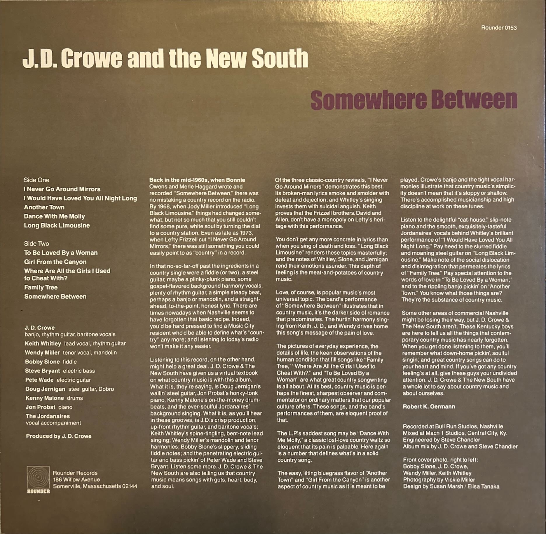 J.D. Crowe And The New South - Somewhere Between