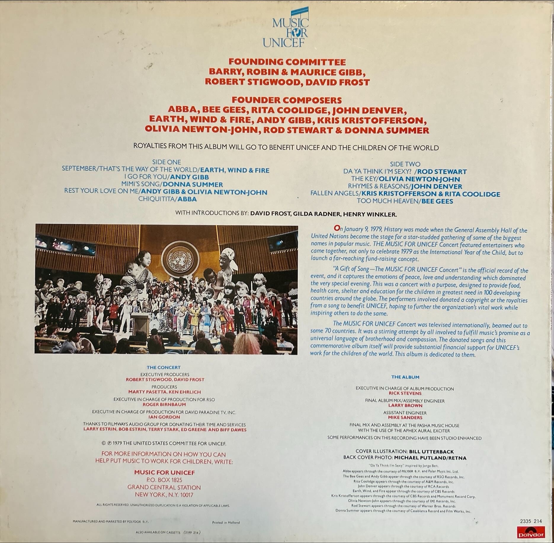 Various - Music For UNICEF Concert, The - A Gift Of Song