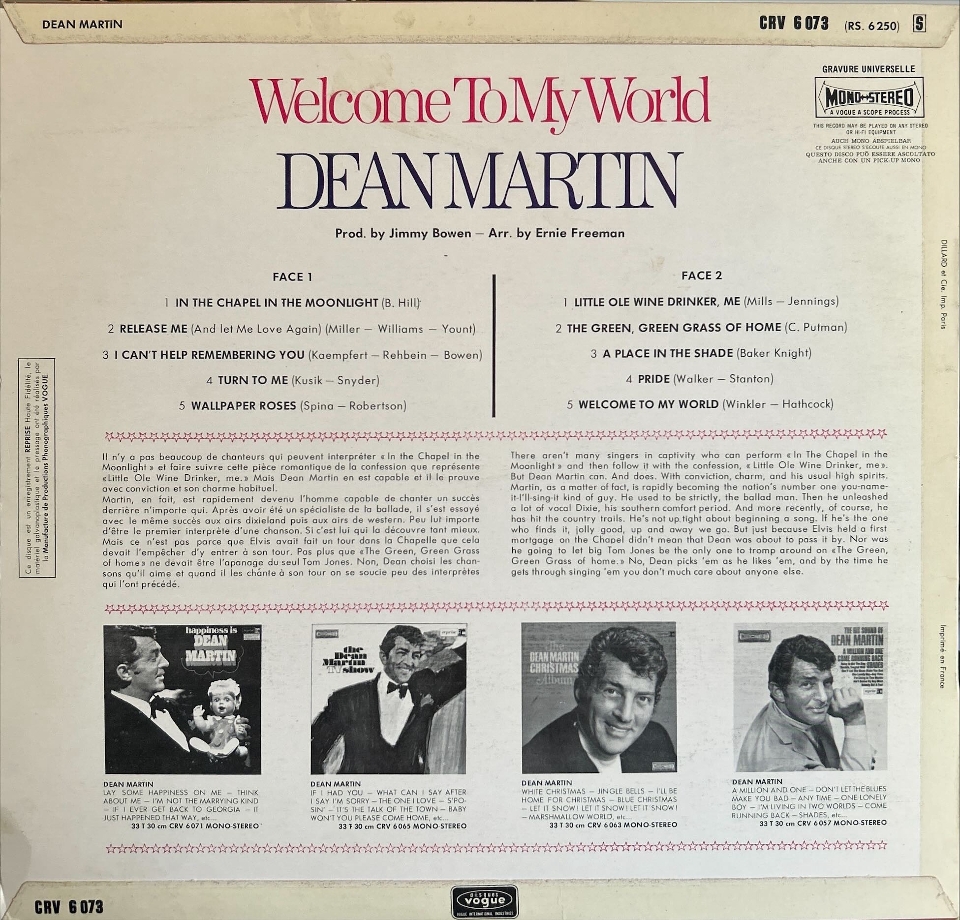 Dean Martin - Welcome To My World