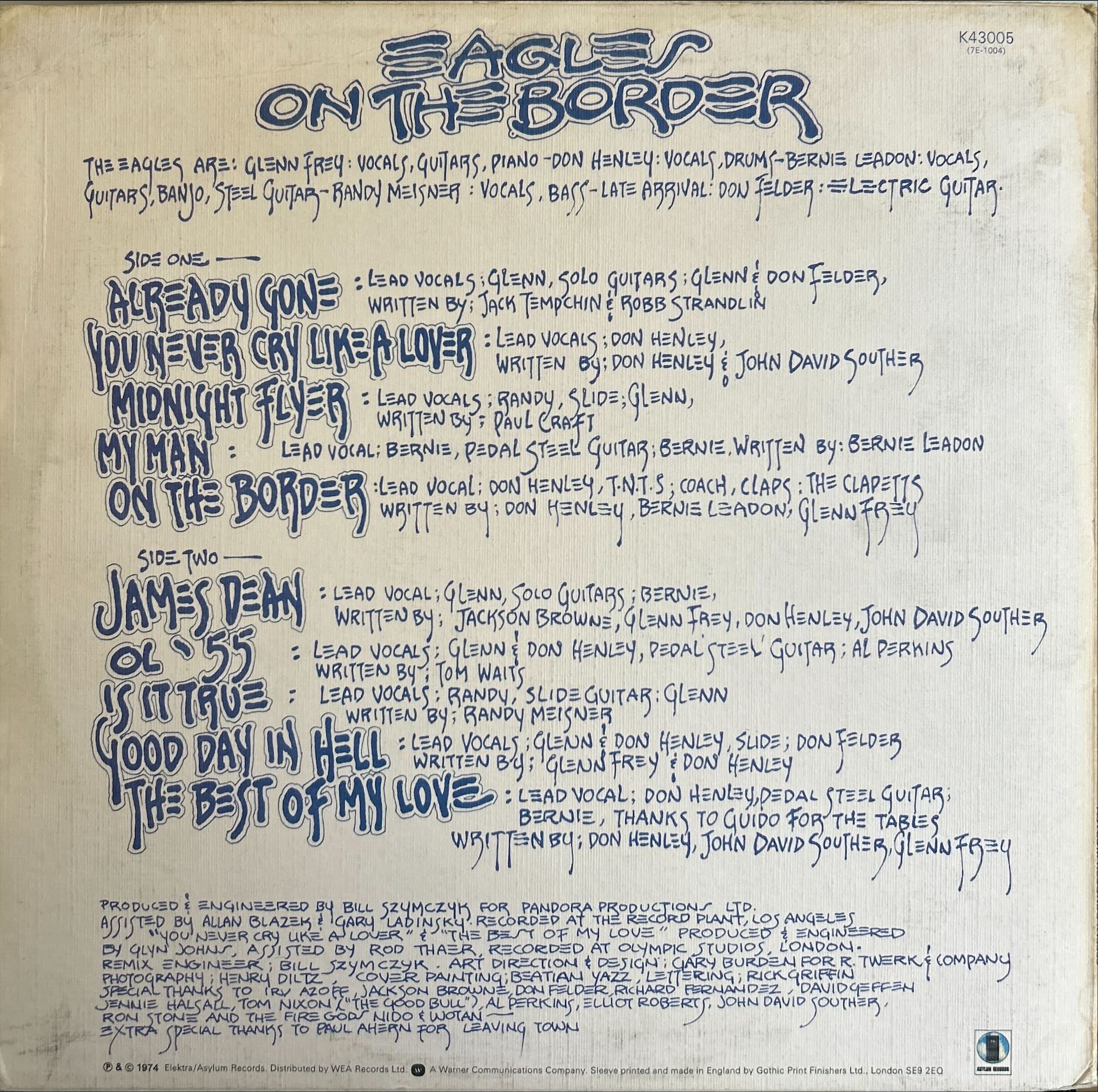 Eagles - On The Border
