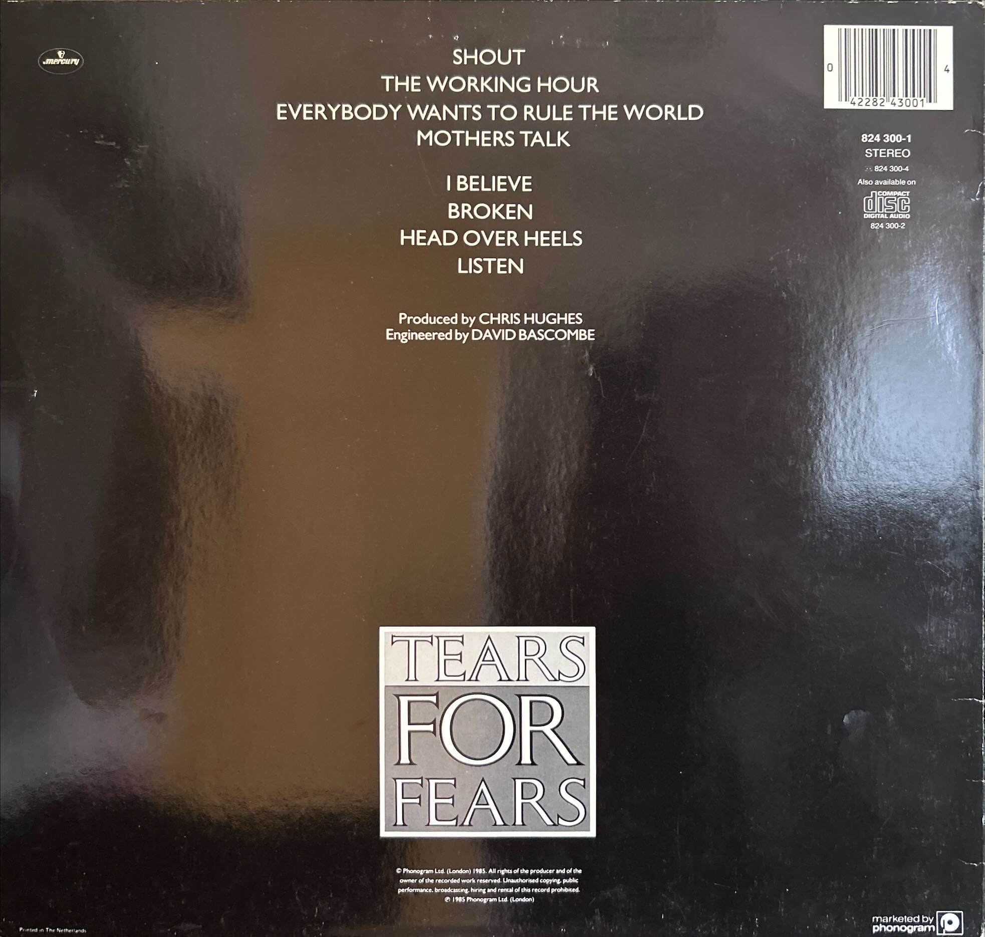 Tears For Fears - Songs From The Big Chair