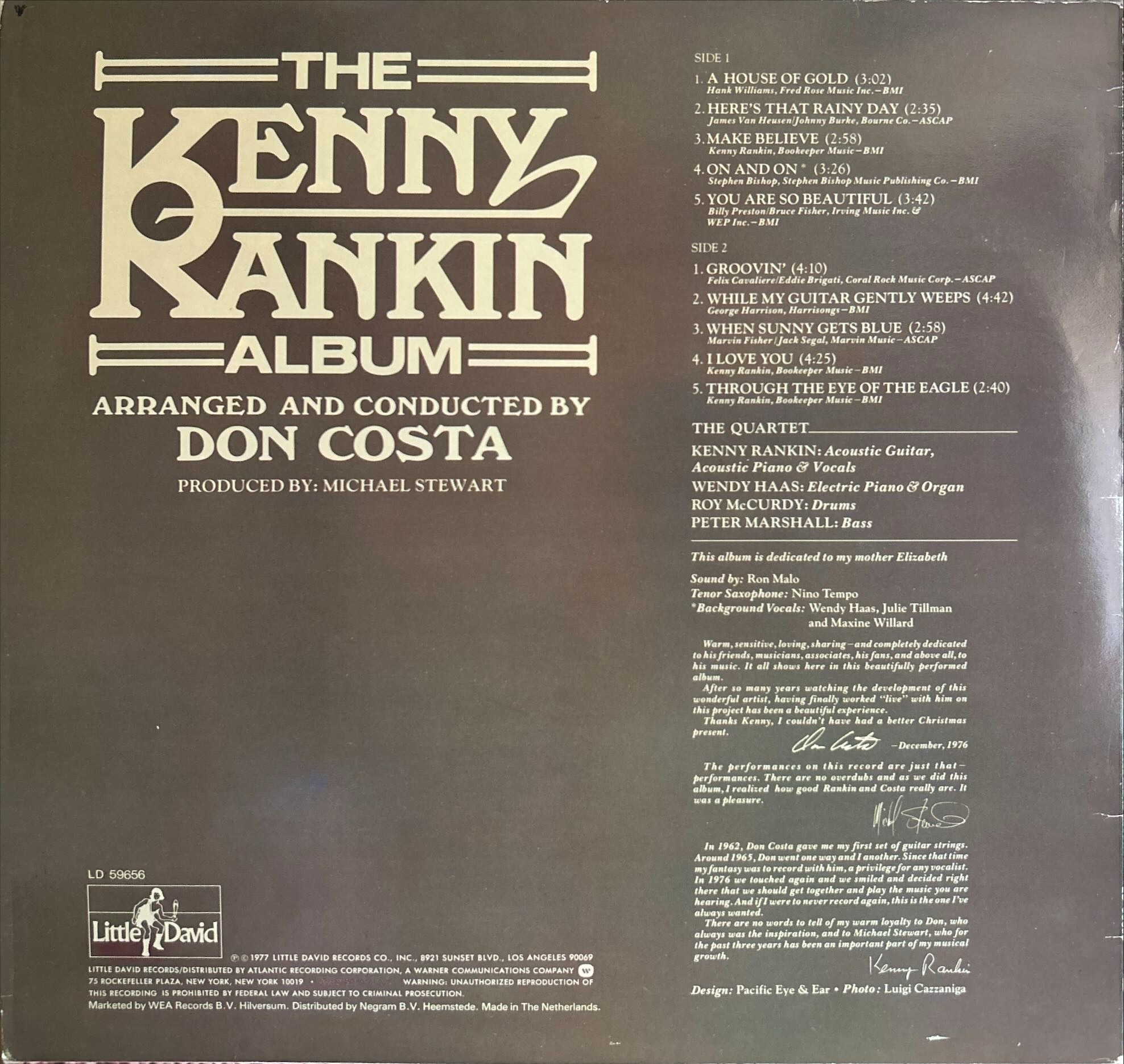 Kenny Rankin - Kenny Rankin Album, The