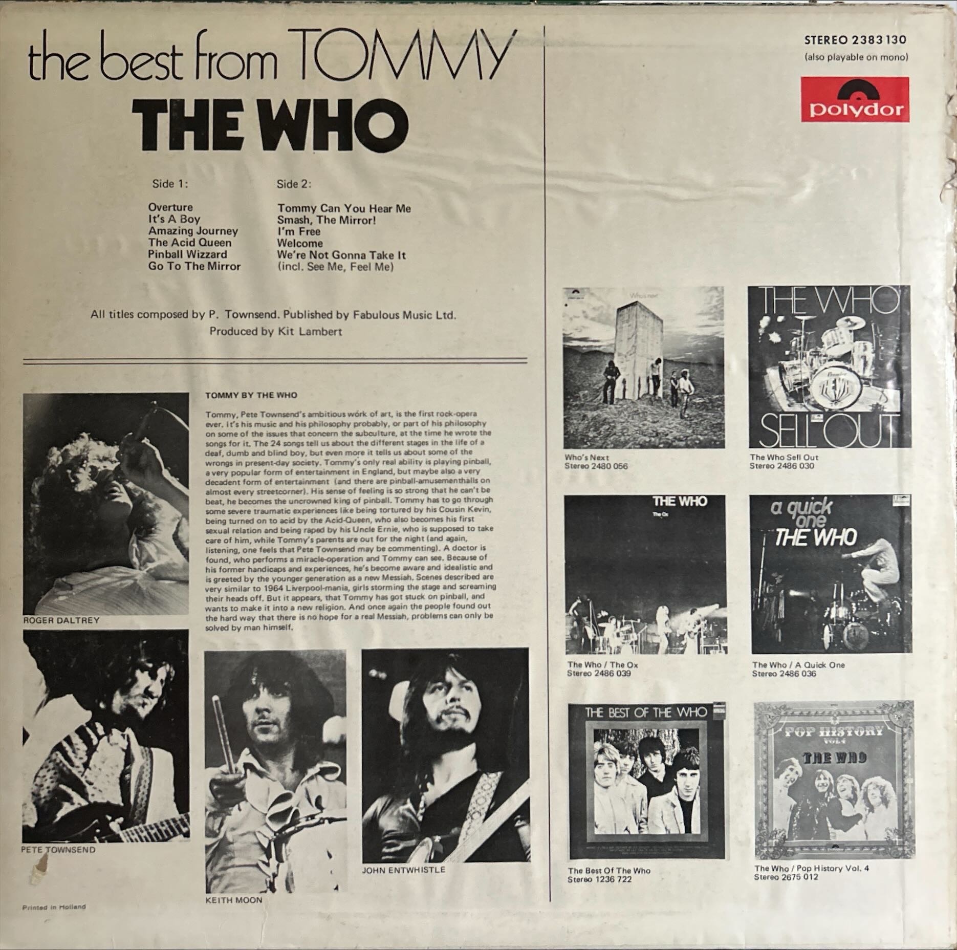 Who, The - Best From Tommy, The