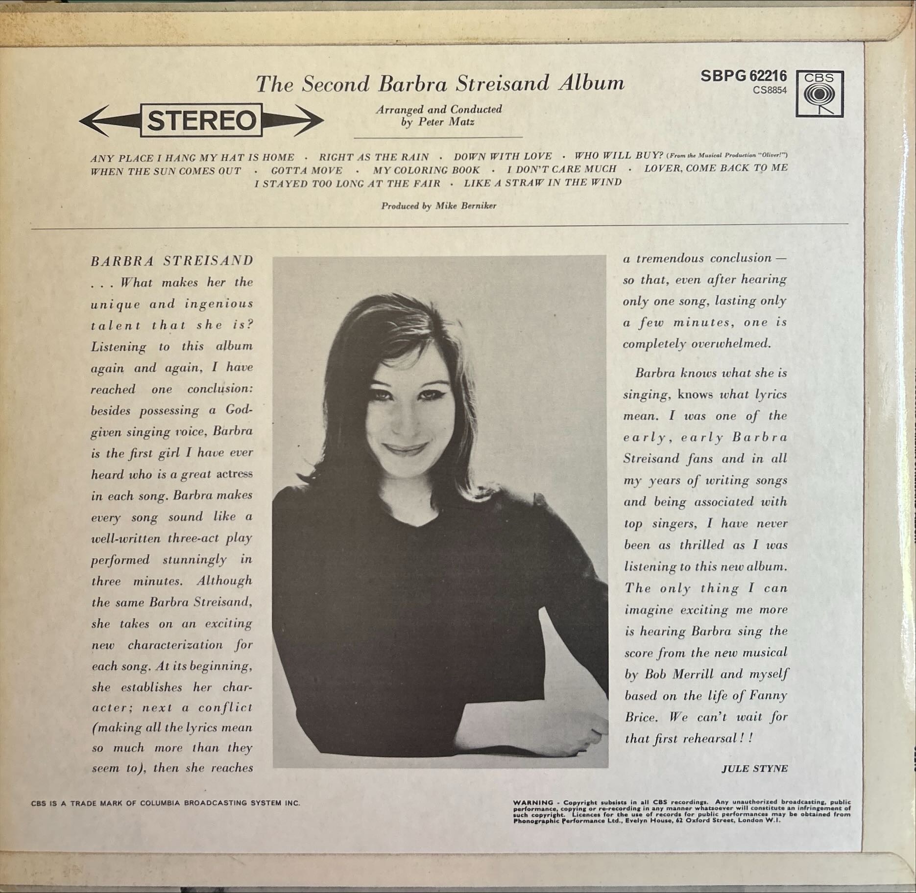 Barbra Streisand - Second Barbra Streisand Album, The