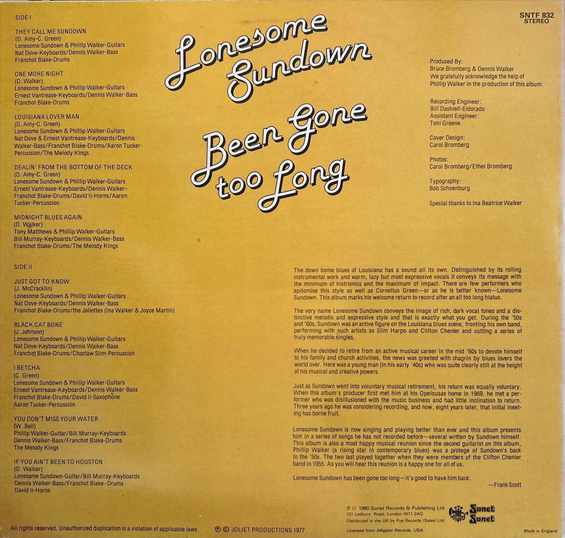 Lonesome Sundown - Been Gone Too Long