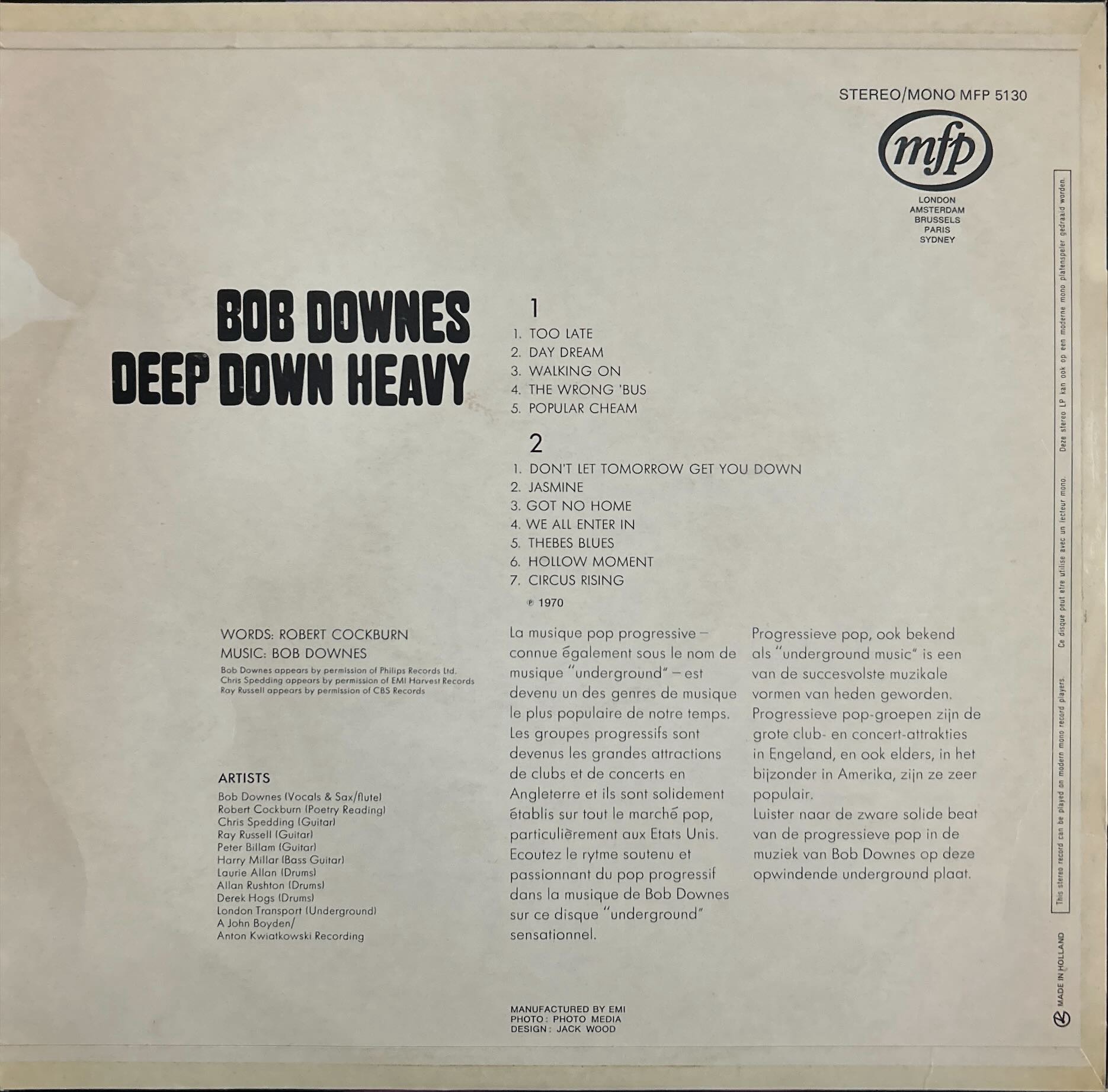 Bob Downes - Deep Down Heavy