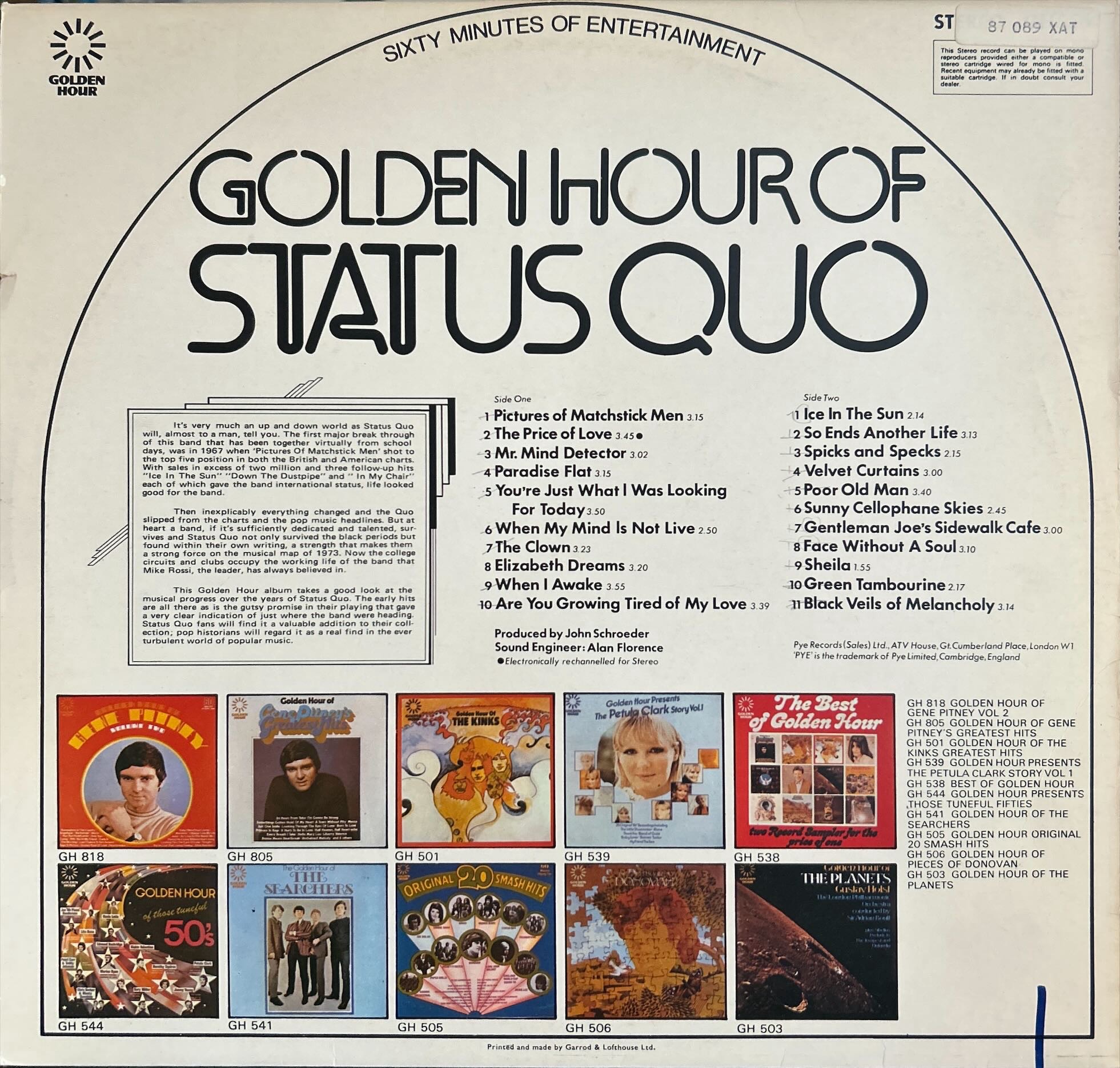Status Quo - Golden Hour Of Status Quo