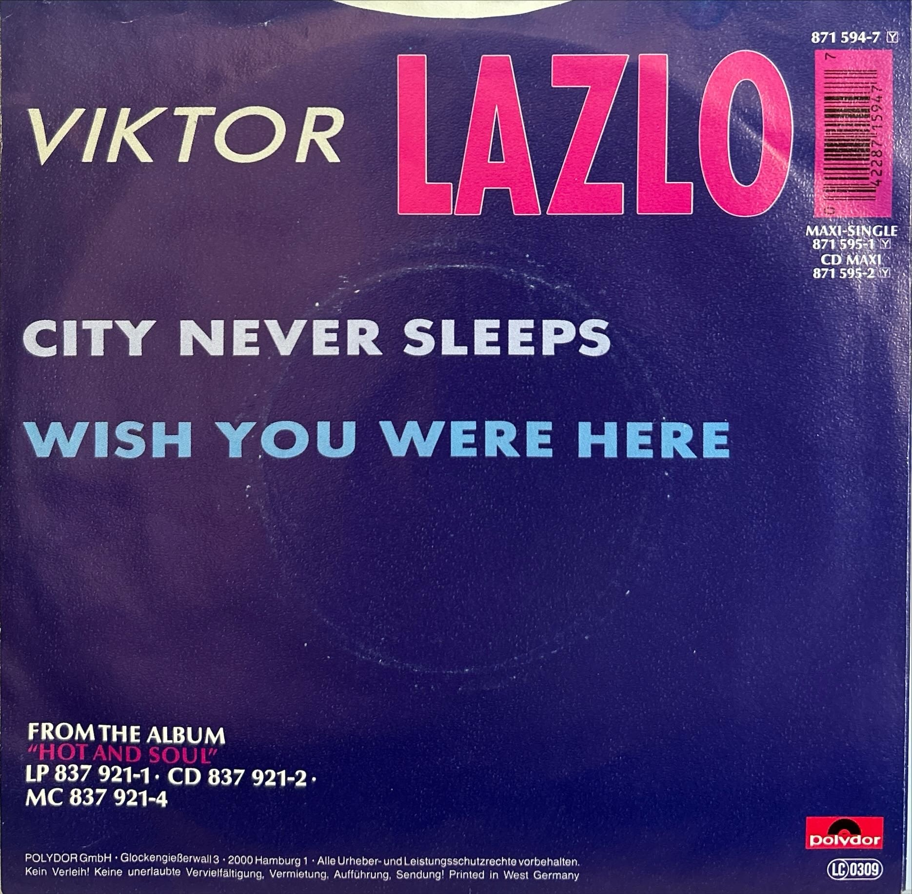 Viktor Lazlo - City Never Sleeps