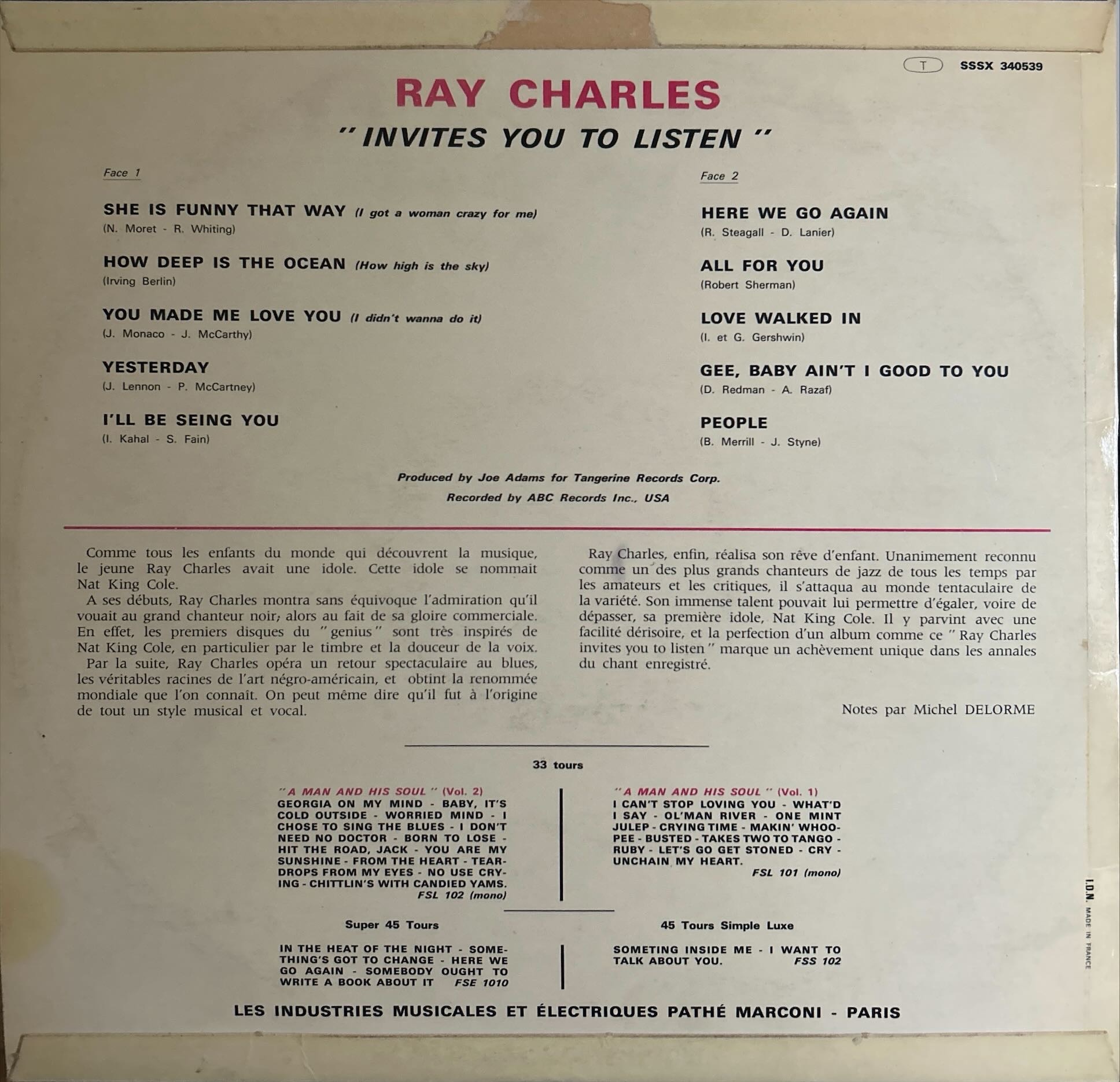 Ray Charles - Invites You To Listen