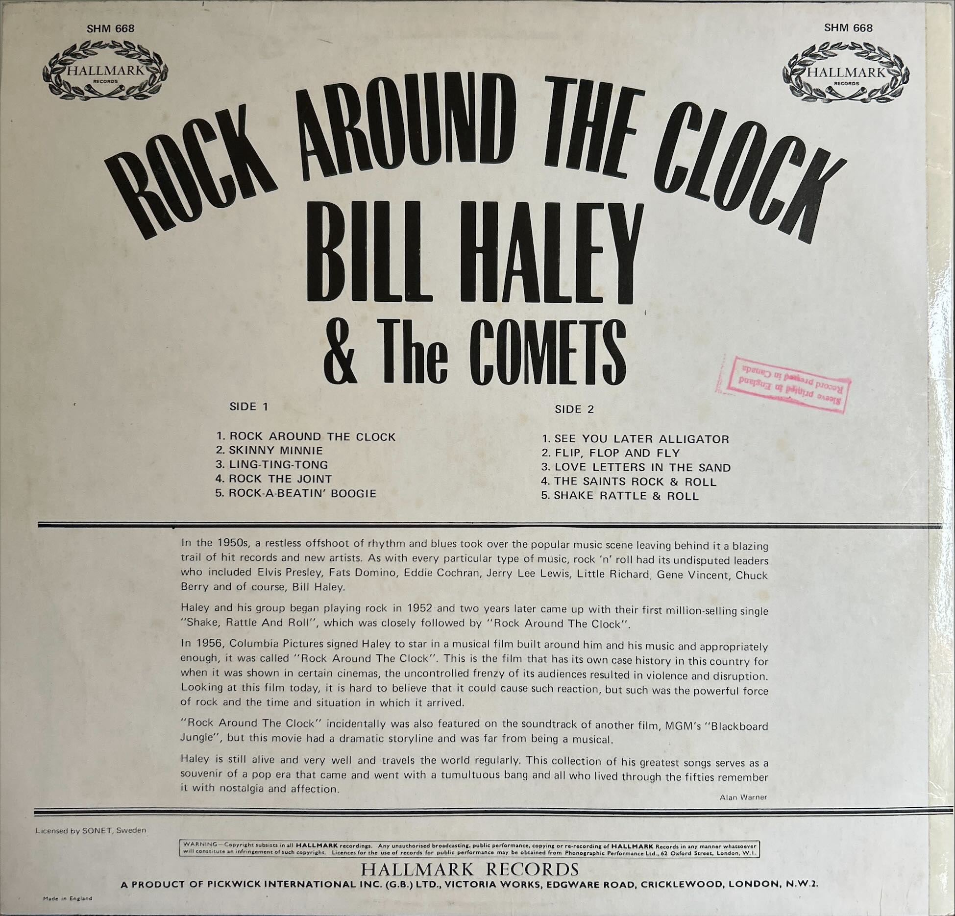 Bill Haley & The Comets - Rock Around The Clock