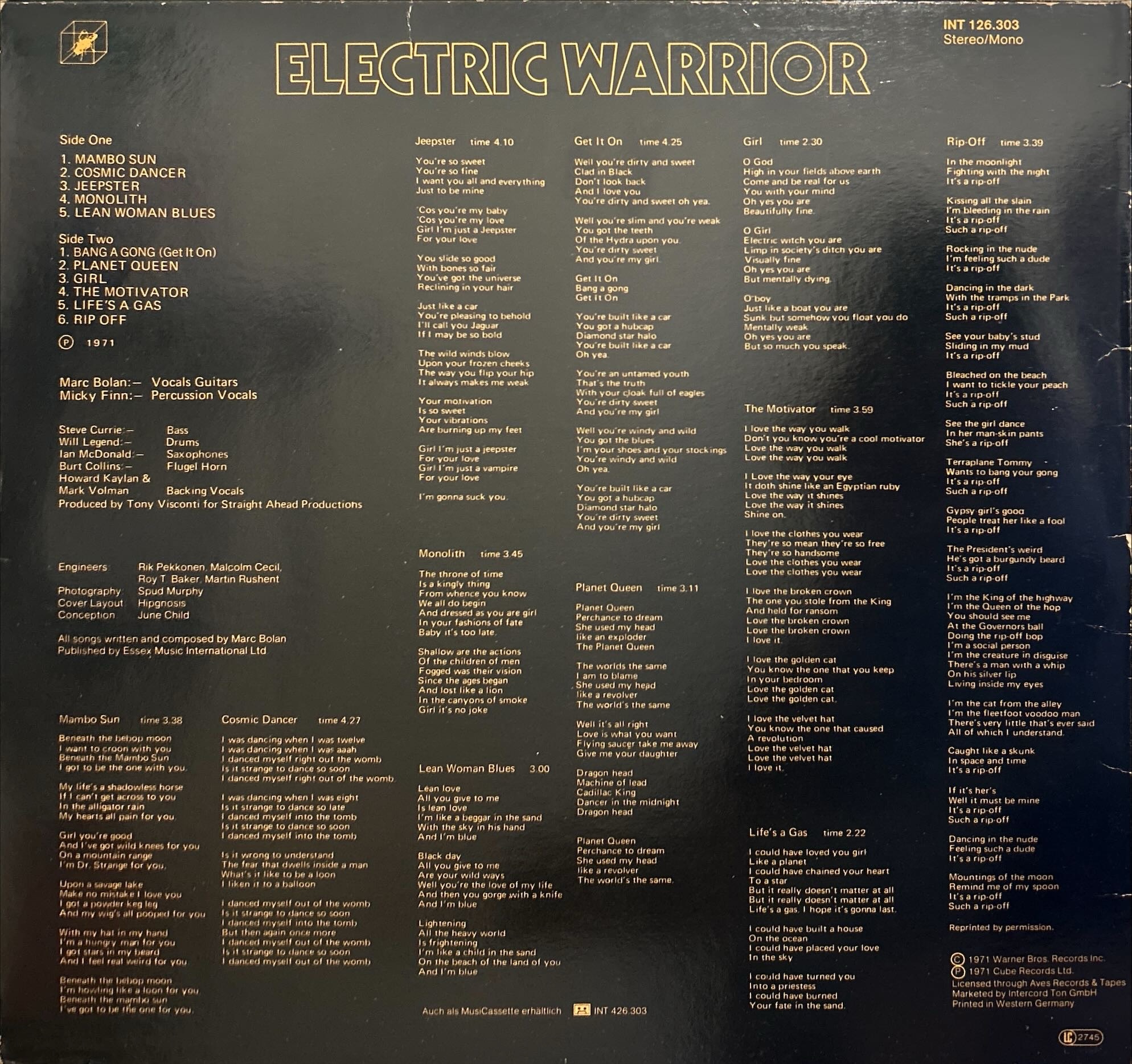 T. Rex - Electric Warrior
