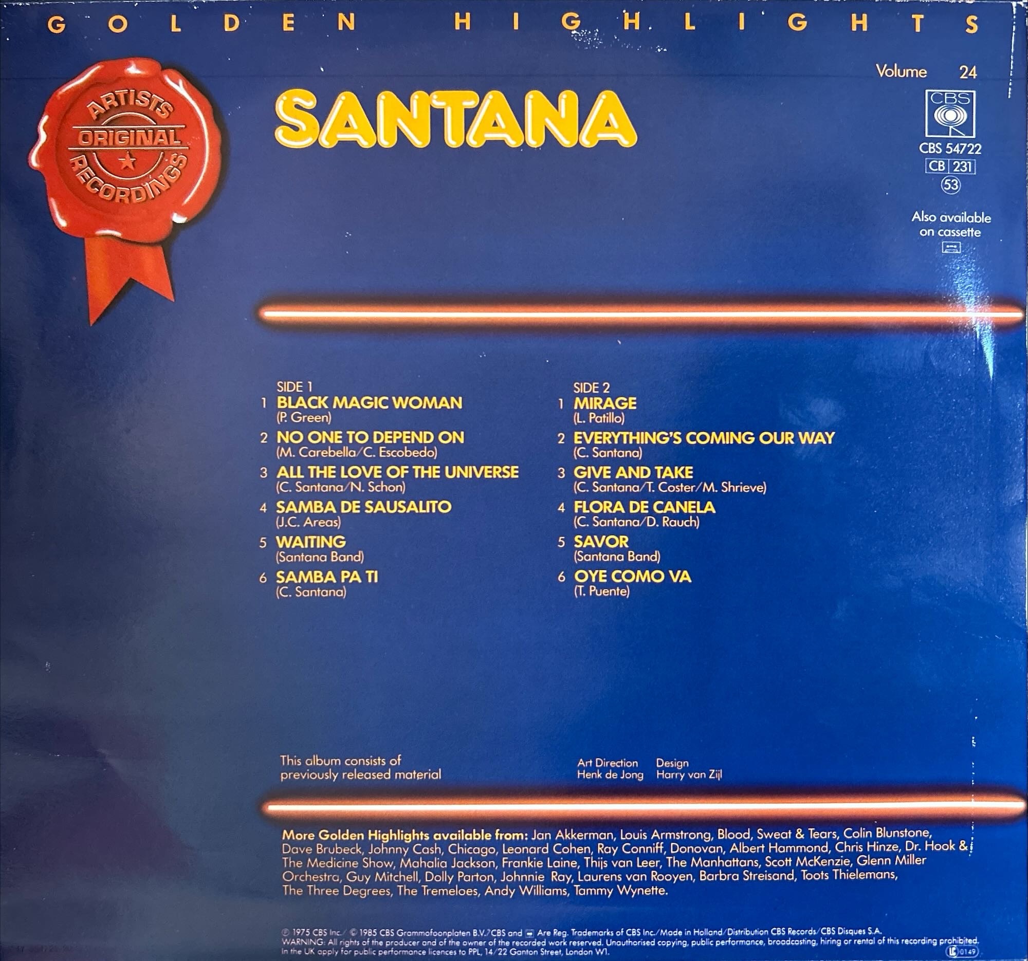 Santana - Golden Highlights - Volume 24
