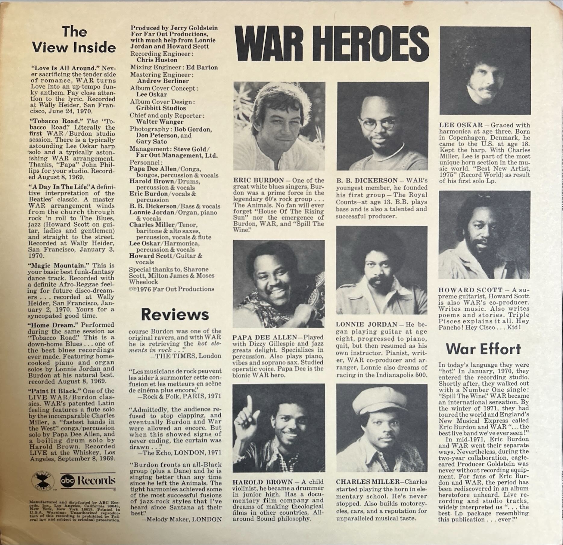 War Featuring Eric Burdon - Love Is All Around