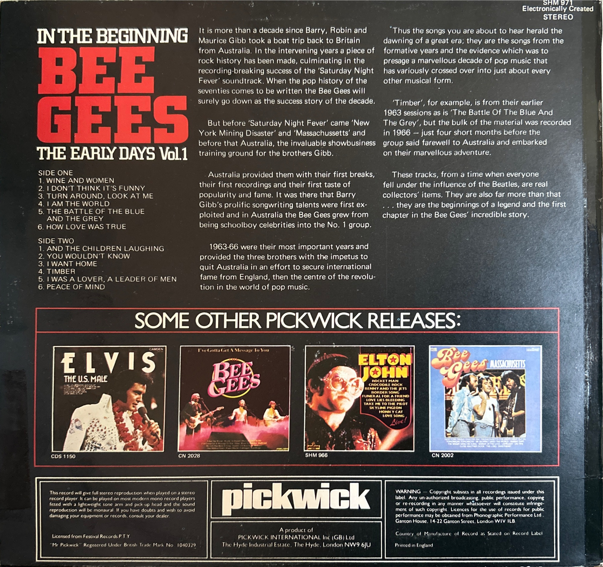 Bee Gees - In The Beginning - The Early Days Vol. 1