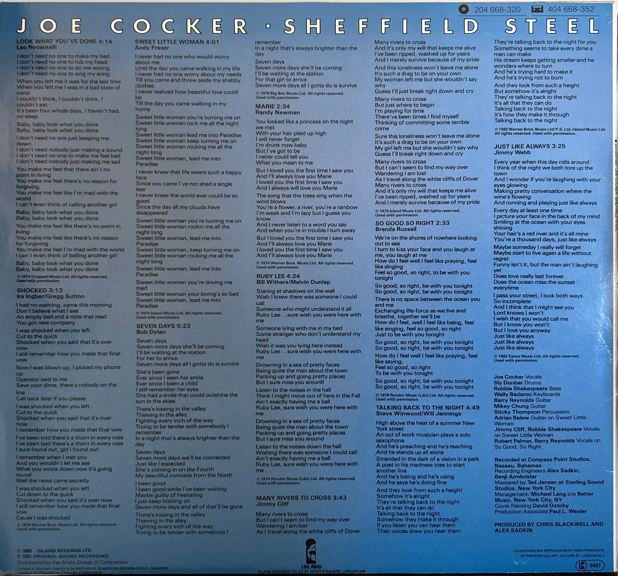 Joe Cocker - Sheffield Steel